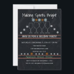 Jul Helgdag Black Chalkboard Snowflake Party Inbjudningar<br><div class="desc">Det här är ett vackert julkort för Party-familjepartiet,  Black Chalkboard Snowflake-Helgdag.</div>