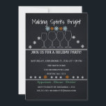 Jul Helgdag Black Chalkboard Snowflake Party Inbjudningar<br><div class="desc">Det här är ett vackert julkort för Party-familjepartiet,  Black Chalkboard Snowflake-Helgdag.</div>