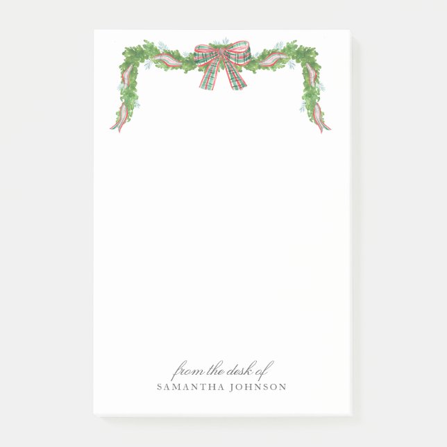 Jul-Helgdag-Bow från skrivbordet Post-it Block (Framsida)