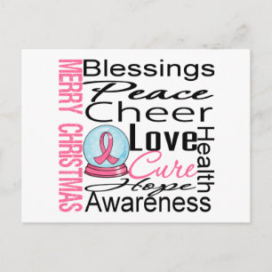 Jul Helgdag Breast Cancer Collage Helg Vykort