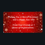 Jul, Helgdag, Bröllop Anpassningsbar Fraktsedel<br><div class="desc">Elegant och julafton,  Vin-märkning under vinter-bröllop. Anpassa till kostym alla Helgdag eller jul firande. Välj ditt favoritteckensnitt och färg. All inslag för design skrivs ut.</div>