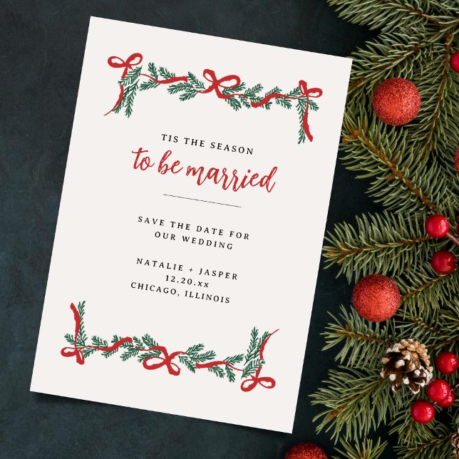 Jul Helgdag Bröllop Spara Datumet (Skapare uppladdad)