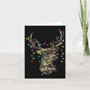 Jul Helgdag Camo Hunting Reindeer Hjort Julafton Kort