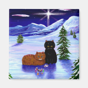Jul Helgdag Cat Mouse Christian Magnet