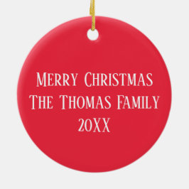 Jul Helgdag Charm Mönster 01 - Personlig Julgransprydnad Keramik