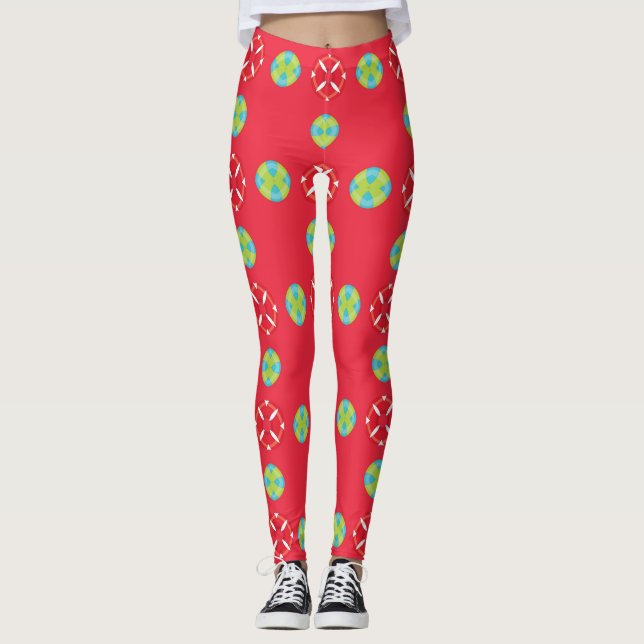 Jul Helgdag Charm Mönster 03 - Leggings (Framsida)