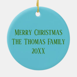 Jul Helgdag Charm Mönster - Personlig Julgransprydnad Keramik