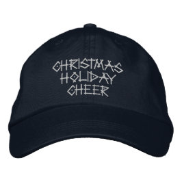 Jul Helgdag Cheer Perfekt Navy Färg-Hat Broderad Keps