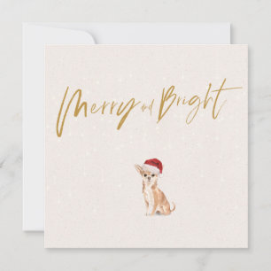Jul Helgdag Chihuahua Hund Merry Hälsning