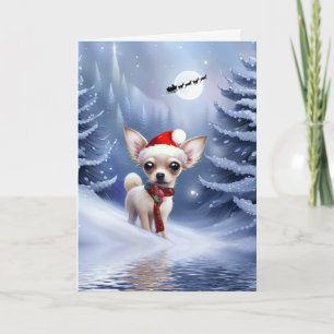 Jul Helgdag Chihuahua Puppy Hund Kort