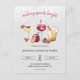 Jul Helgdag Cocktail Party-inbjudan Inbjudan Vykort