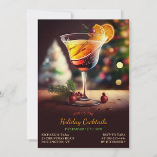 Jul Helgdag Cocktails Party-inbjudan Inbjudningar