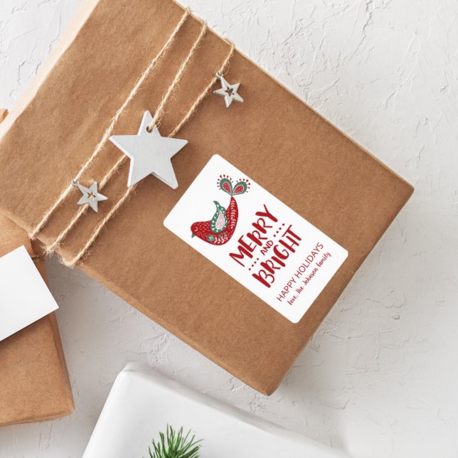 Jul Helgdag Dove Gift-etikett Fraktsedel (Skapare uppladdad)