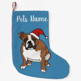 Jul Helgdag English Bulldog Liten Julstrumpa
