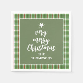 Jul Helgdag Enkel Grönt Helgdag PCute Cute Pappersservett