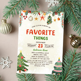 Jul Helgdag Favorite Sak Party-inbjudan Inbjudningar