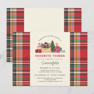 Jul Helgdag Favorite Sak Party Pput Red Inbjudningar