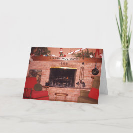 Jul Helgdag Fireplace Helgkort