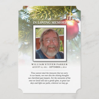 Jul-Helgdag Foto Memorial och tackkort Inbjudningar