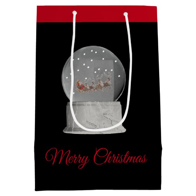 Jul Helgdag Gift Bag Snö Globe (Baksidan)