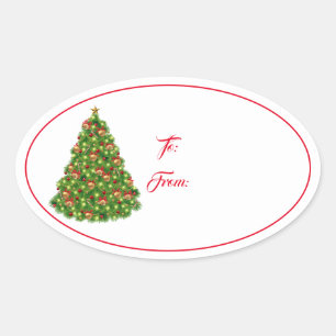 Jul Helgdag Gift Märkre Sticker Ovalt Klistermärke