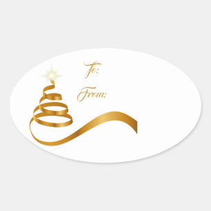 Jul Helgdag Gift Märkre Sticker Ovalt Klistermärke