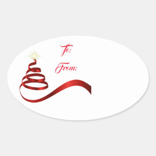 Jul Helgdag Gift Märkre Sticker Ovalt Klistermärke