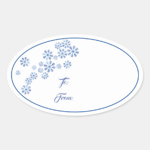 Jul Helgdag Gift Märkre Sticker Ovalt Klistermärke