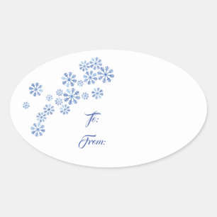 Jul Helgdag Gift Märkre Sticker Ovalt Klistermärke