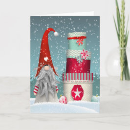 Jul-Helgdag - Gift Paket & Santa Helgkort