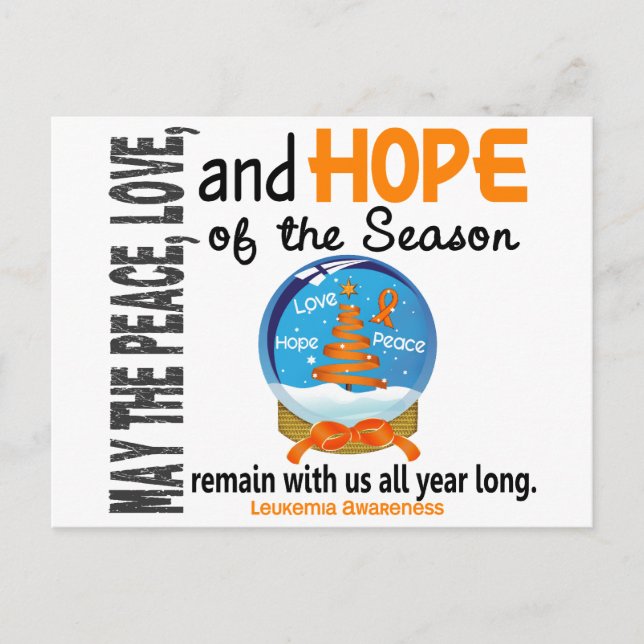 Jul Helgdag Globe 1 Leukemi Helg Vykort (Framsida)