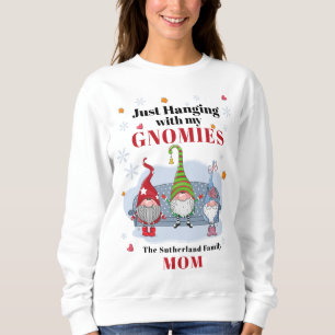Jul Helgdag Gnomes-familjen som matchar Mamma T Shirt