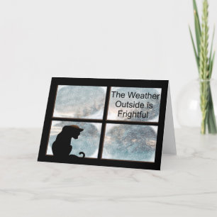 Jul-Helgdag i Sång i fryst fönster Helgkort