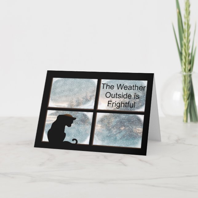 Jul-Helgdag i Sång i fryst fönster Helgkort (Framsida)