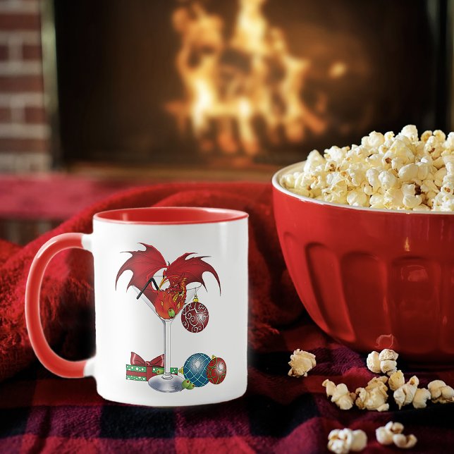 Jul Helgdag Joy Dragon Mugg (Skapare uppladdad)