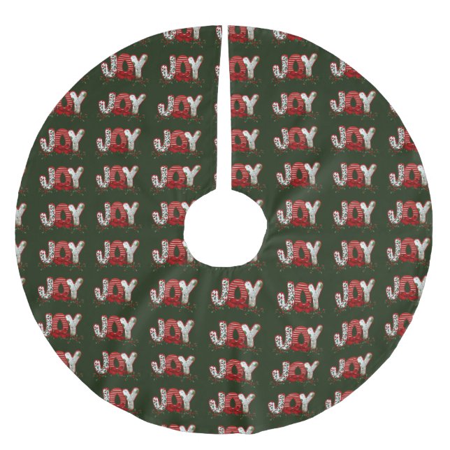 Jul Helgdag Joy Julgransmatta Borstad Polyester (Framsidan)