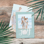Jul Helgdag Joy Simple Trendig Beach 2 Photo Julkort<br><div class="desc">Den här designen har julens moderna helgdag,  ny enkel,  nutida,  tropisk semesterbild från nautiska strand,  bild 2-turkos från familjen och tropisk dollarhavshav från kusten,  havslivets turkos teal från havsområdet,  trendigets snyggt,  unik typograftext,  typsnitt för vismiskt kalligrafi,  modernt helgdag öminimalist,  julfotkort från helgdag,  enkelt hälsning-citat.</div>