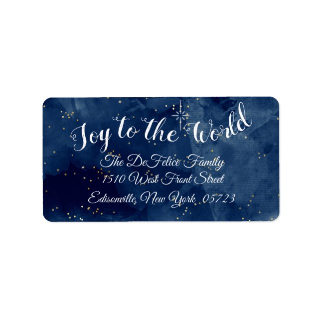 Jul-Helgdag - Joy to World Adressetikett (Framsidan)