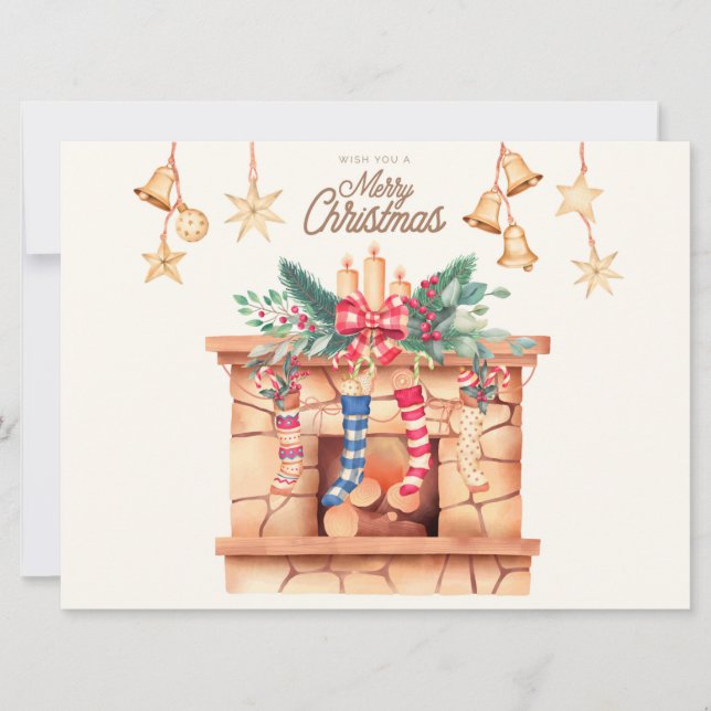 Jul-Helgdag Julkort (Framsida)