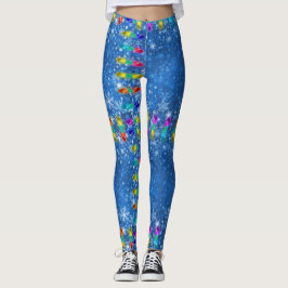 Jul helgdag ljus leggings