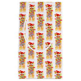 Jul helgdag Llama vattenfärgsrepetera mönster