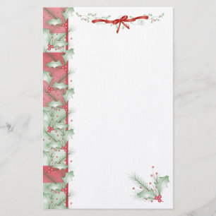 Jul Helgdag_Lycklig Holly Days Brevpapper
