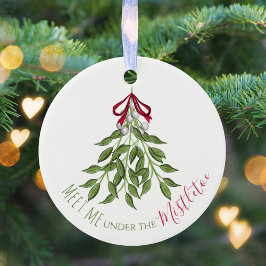 Jul Helgdag Merry Mistletoe Cute Whimsical Julgransprydnad Keramik