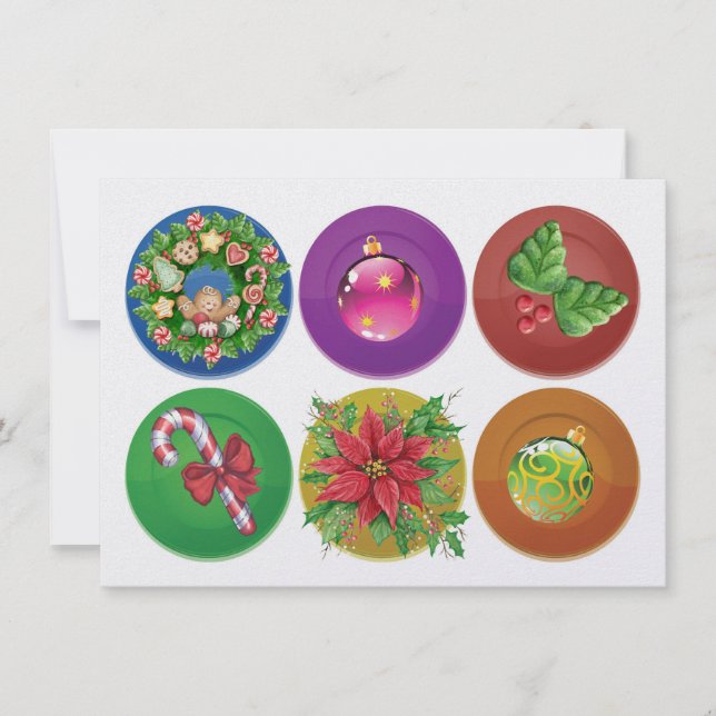 Jul-/Helgdag-middagsinbjudan Inbjudningar (Framsida)