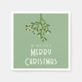Jul Helgdag Mistletoe Pappersservett