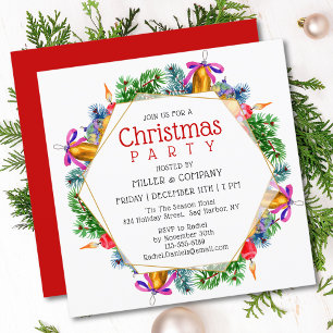 Jul Helgdag Modern Corporate jul Party Inbjudningar