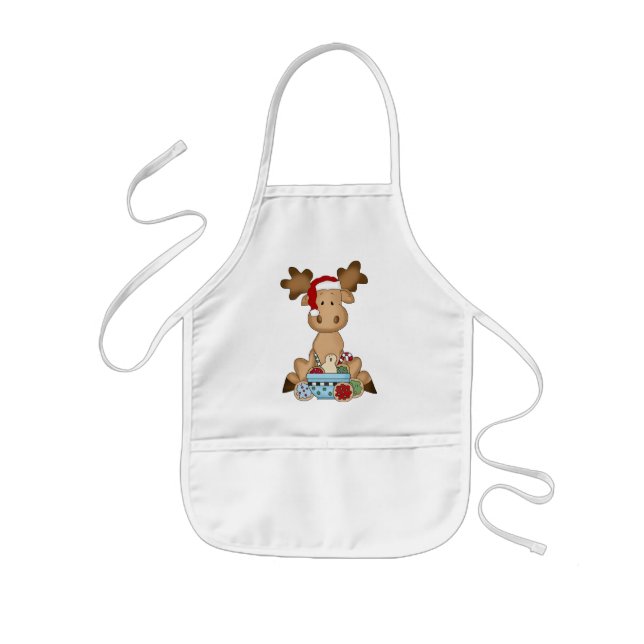 Jul Helgdag Moose Children apron Barnförkläde (Framsidan)