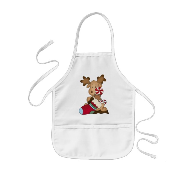 Jul Helgdag Moose Children apron Barnförkläde (Framsidan)