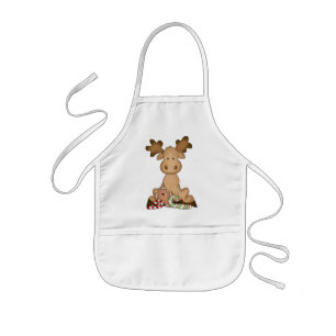 Jul Helgdag Moose Children apron Barnförkläde