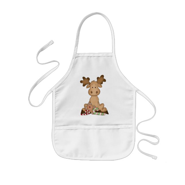 Jul Helgdag Moose Children apron Barnförkläde (Framsidan)